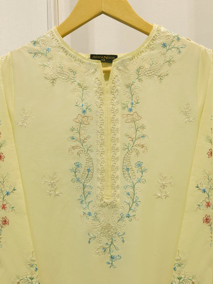 AGHA NOOR 2 Piece - Embroidered Cambric Suit S115126