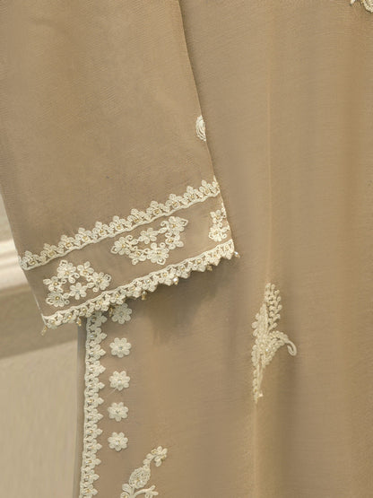 Pure Embroidered Cotton Net Suit | 2 Piece