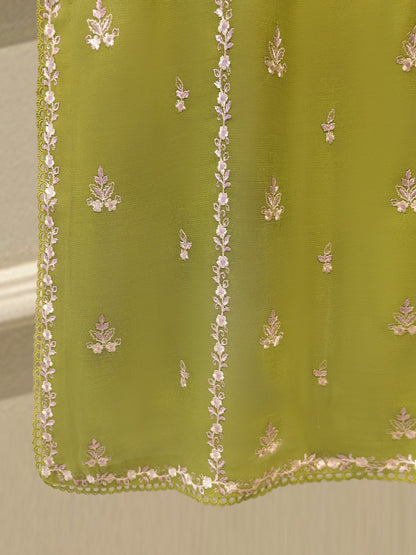 Pure Embroidered Cotton Net Suit | 3 Piece