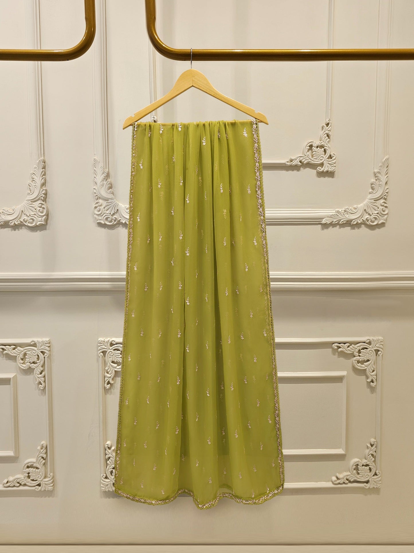 Pure Embroidered Cotton Net Suit | 3 Piece
