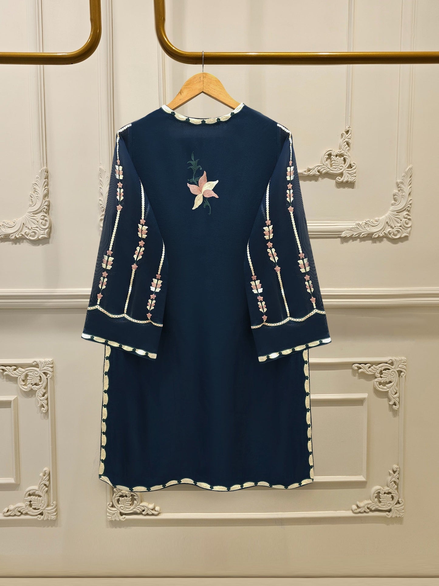 Pure Embroidered Cotton Net Suit | 3 Piece