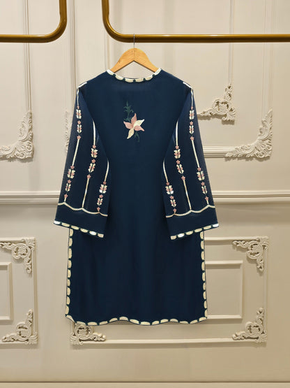 Pure Embroidered Cotton Net Suit | 3 Piece