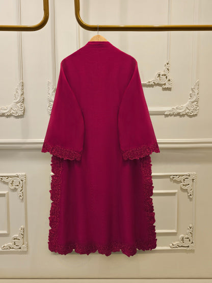 2 Piece - Pure Embroidered Cotton Net Suit