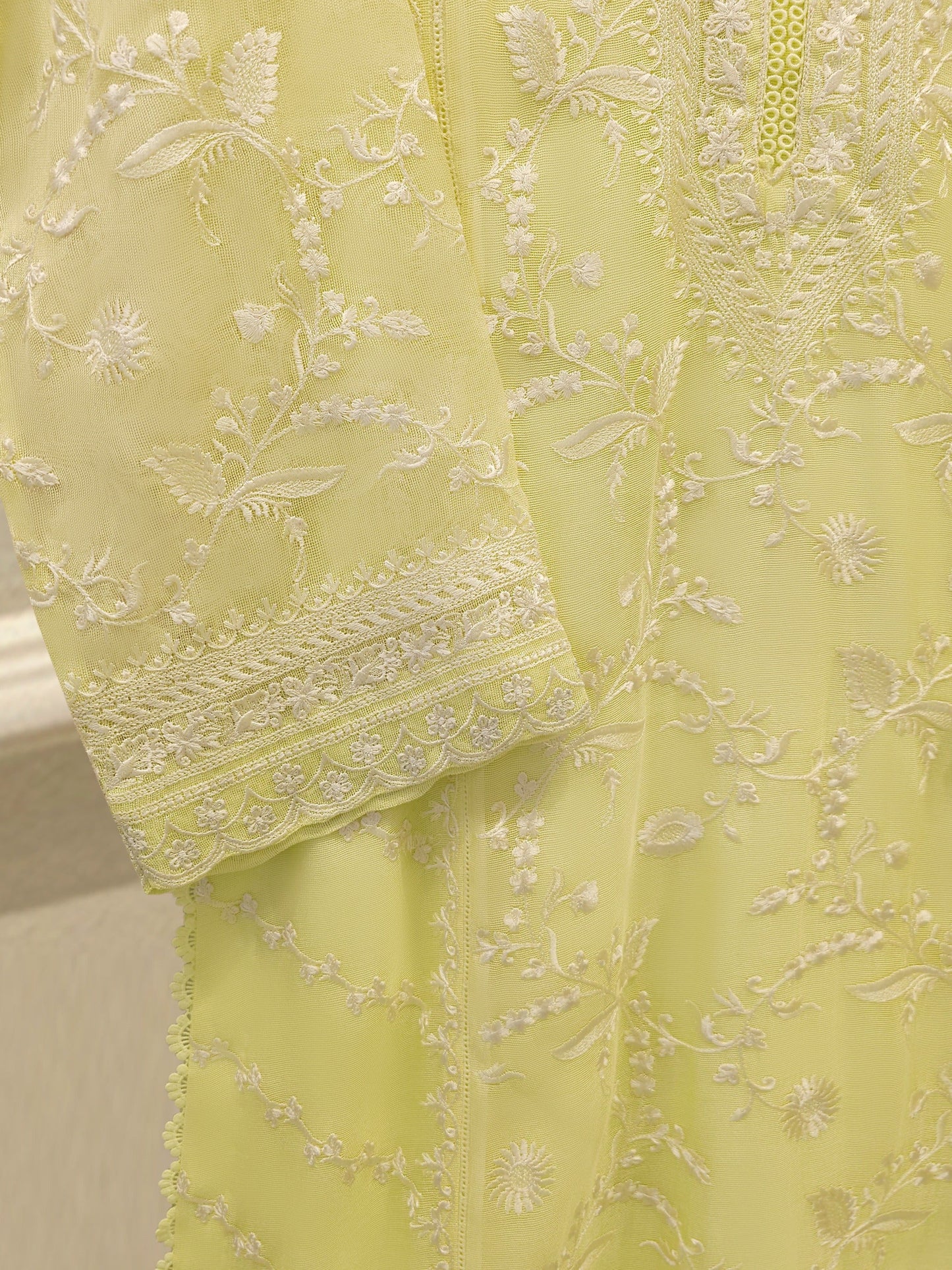 Pure Embroidered Cotton Net Suit | 3 Piece