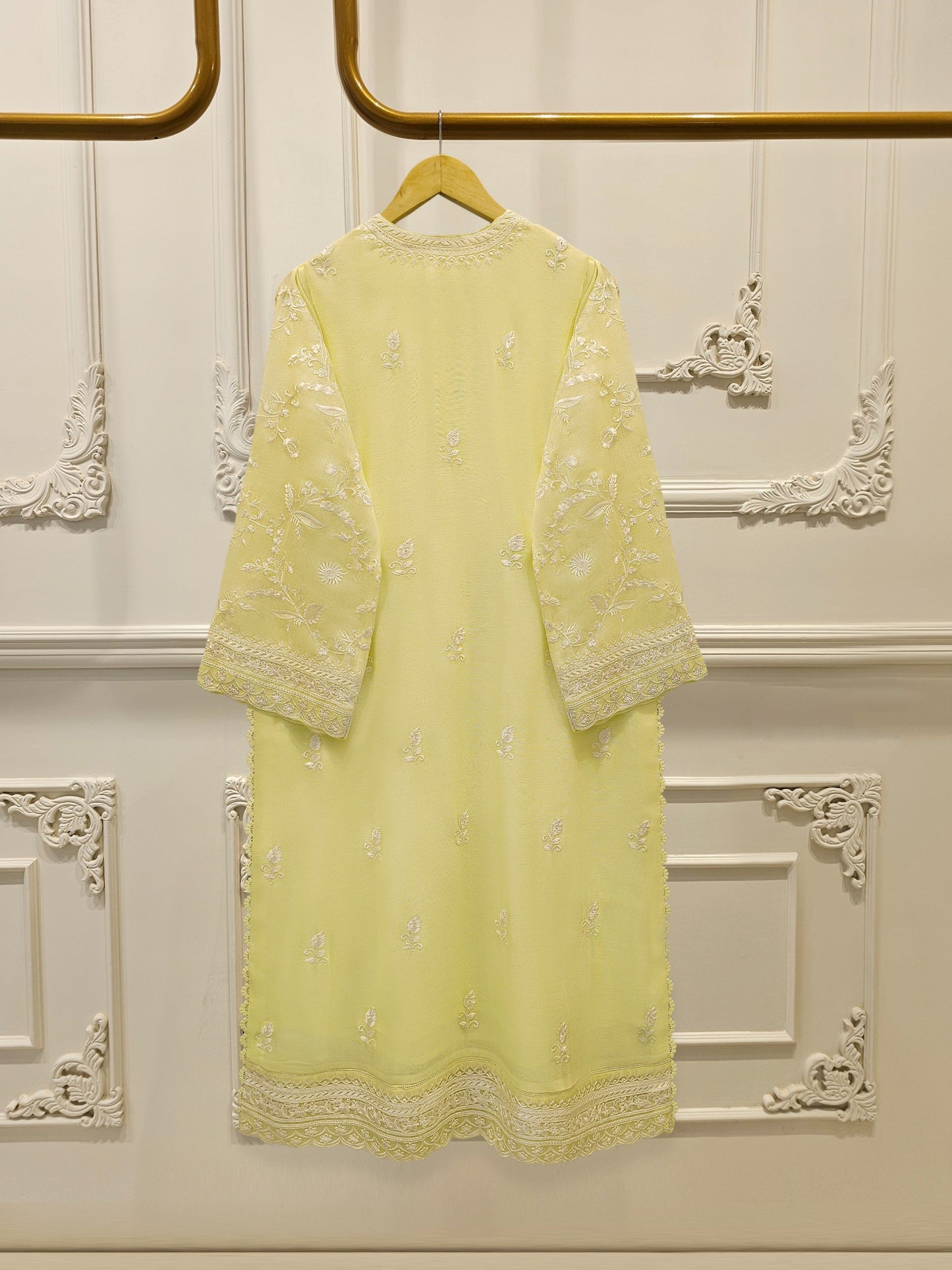 Pure Embroidered Cotton Net Suit | 3 Piece