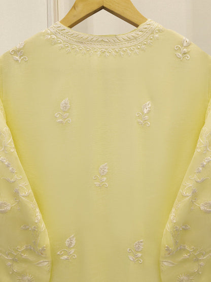 Pure Embroidered Cotton Net Suit | 3 Piece