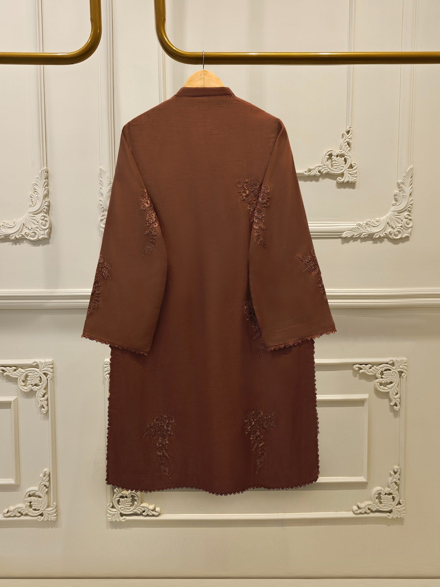 Agha Noor Pure Embroidered Korean Silk Suit | 3 Piece