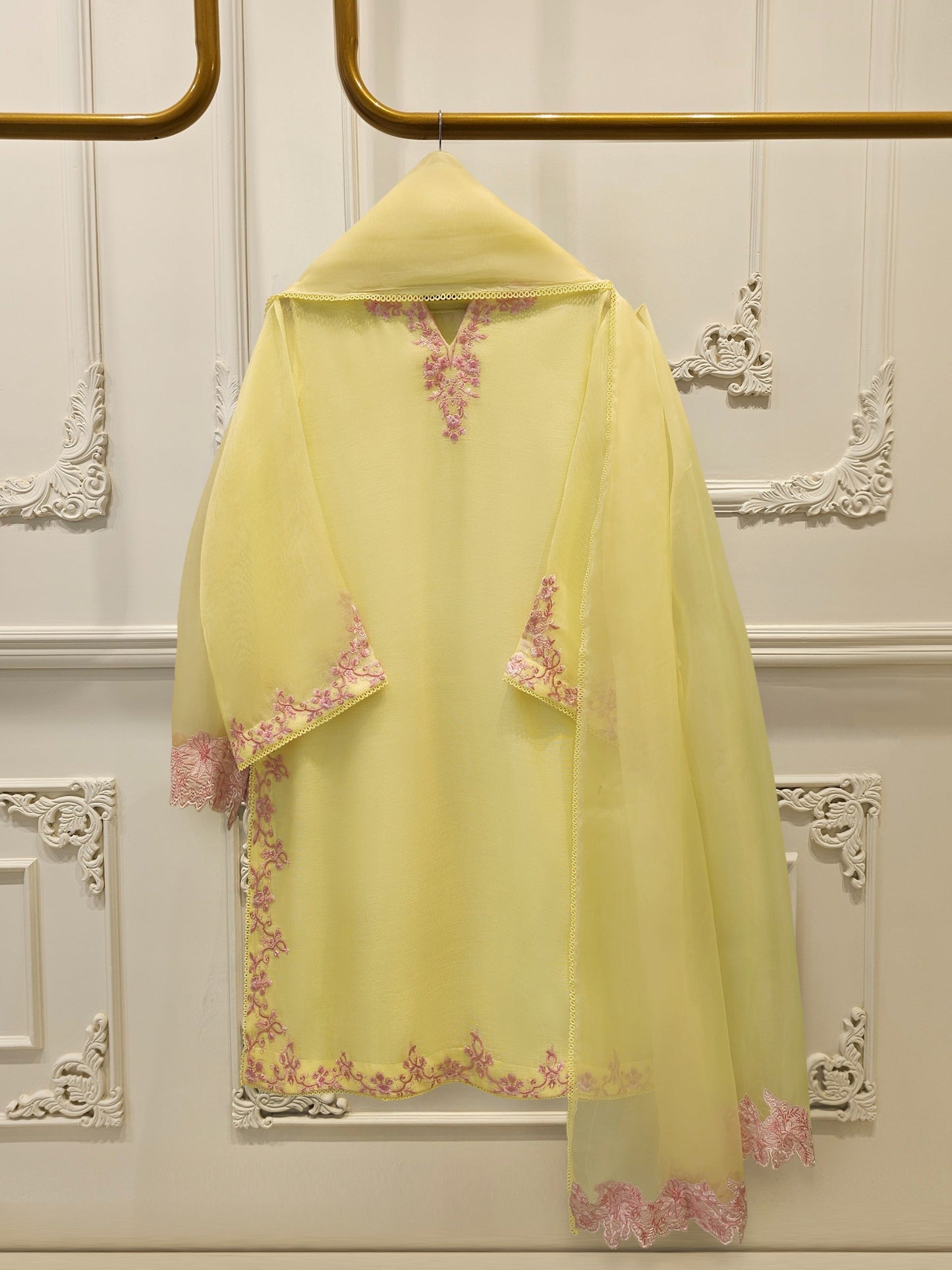 AGHA NOOR Pure Embroidered Cotton Net Suit | 3 Piece