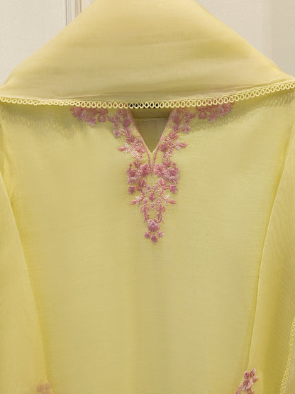 AGHA NOOR Pure Embroidered Cotton Net Suit | 3 Piece