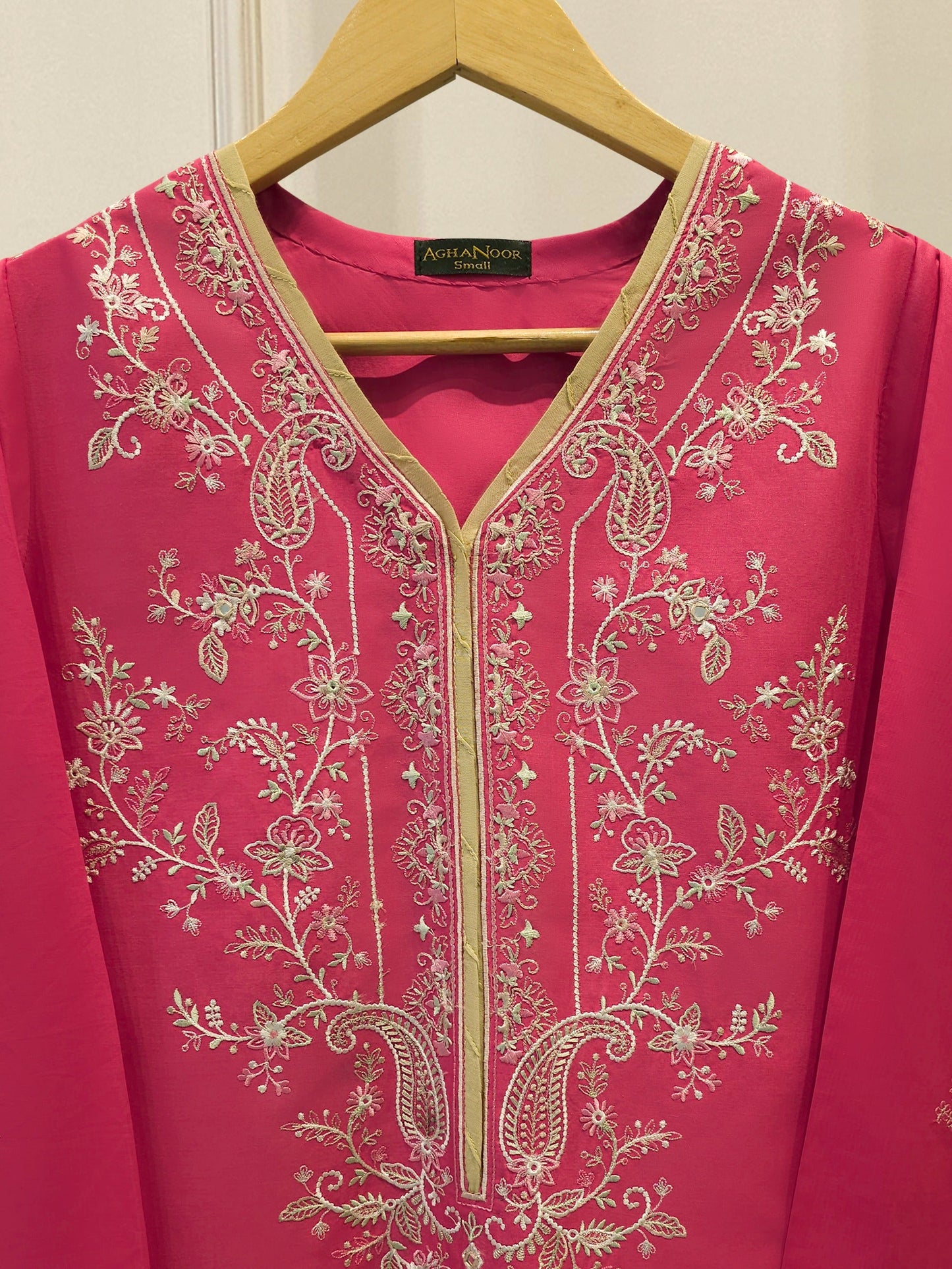 AGHA NOOR Embroidered Cambric Suit | 2 Piece
