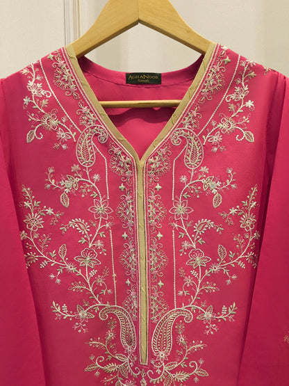 AGHA NOOR Embroidered Cambric Suit | 2 Piece