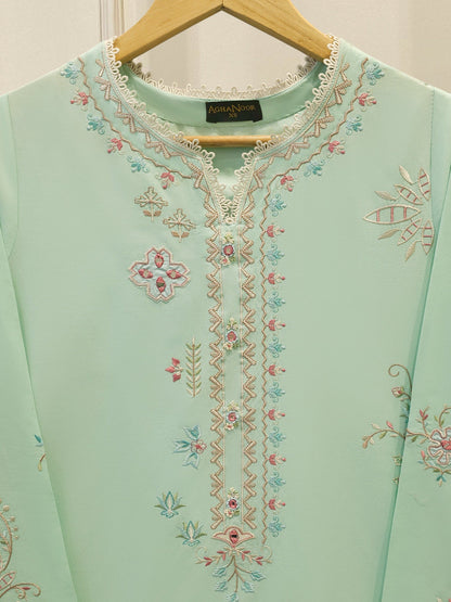 AGHA NOOR  Embroidered Cambric Suit | 2 Piece