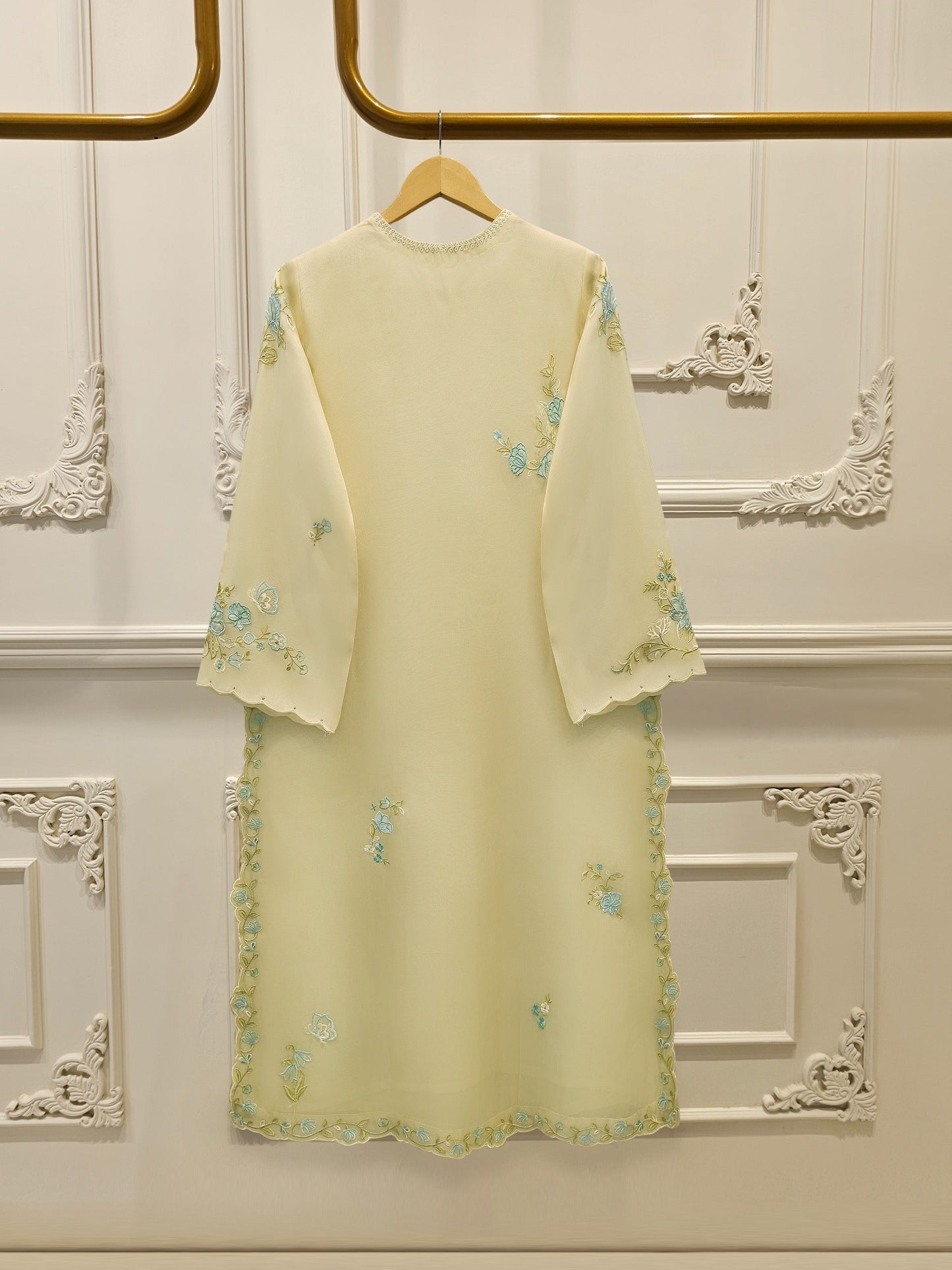 3 Piece - Pure Organza Embroidered Suit