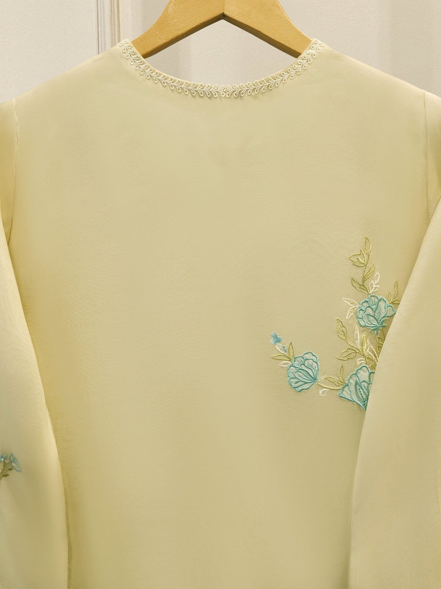 3 Piece - Pure Organza Embroidered Suit