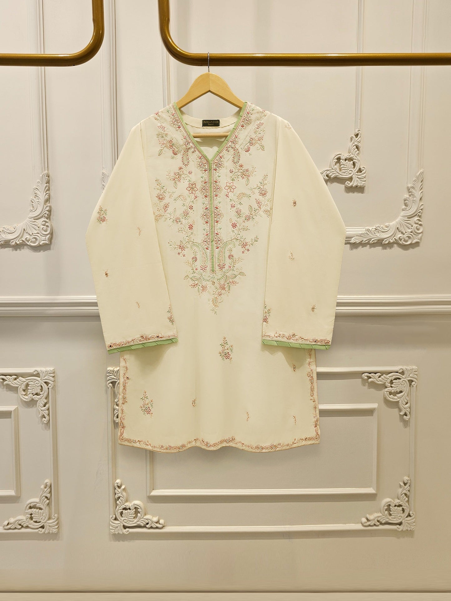Pure Embroidered Cambric Shirt