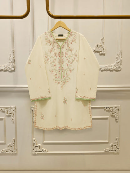 Pure Embroidered Cambric Shirt