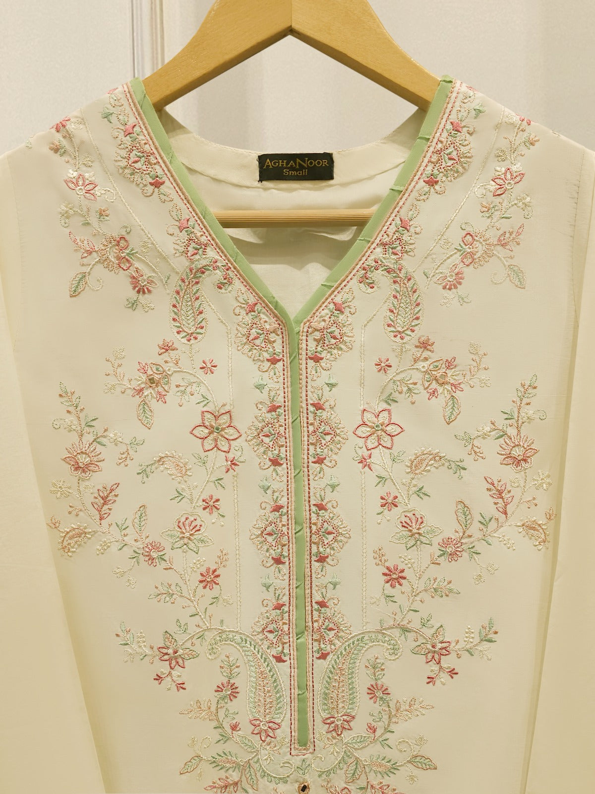 Pure Embroidered Cambric Shirt