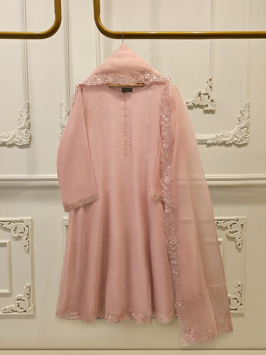3 Piece - Pure Embroidered Cotton Net Suit