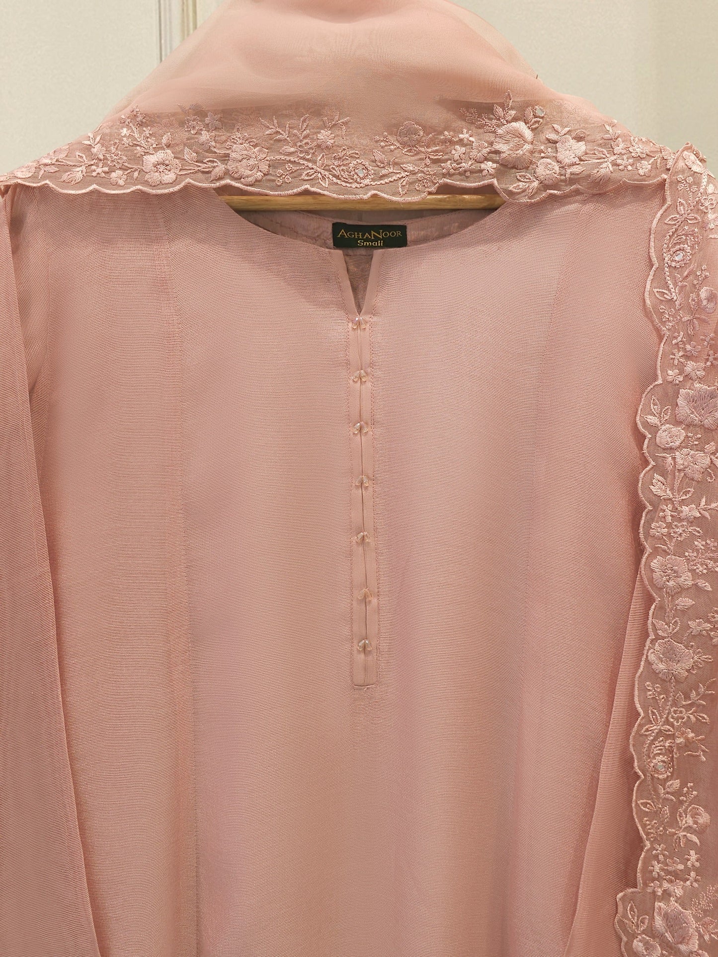 3 Piece - Pure Embroidered Cotton Net Suit