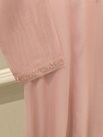 3 Piece - Pure Embroidered Cotton Net Suit