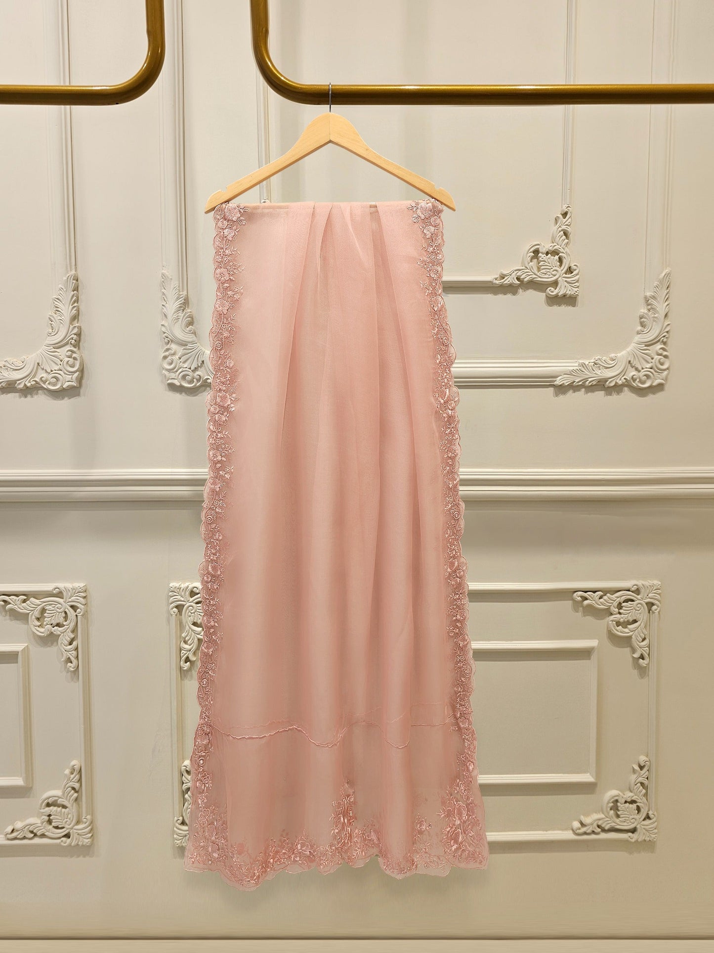 3 Piece - Pure Embroidered Cotton Net Suit