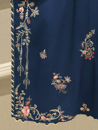 AGHA NOOR 3 Piece - Pure Khaddi Silk Embroidered Suit