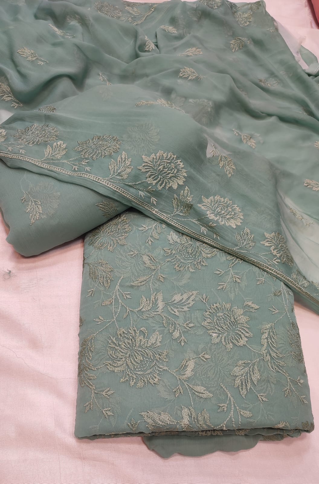 3 pcs Bareeza Chiffon Dress