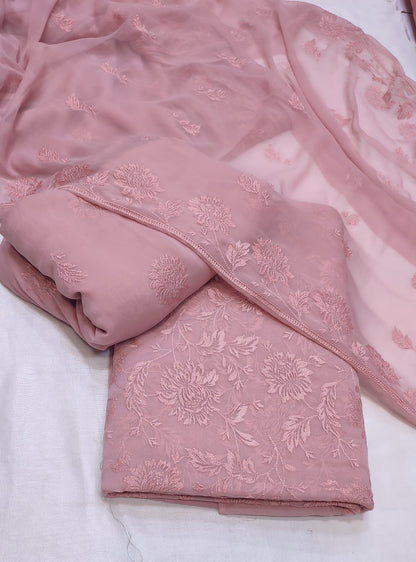3 pcs Bareeza Chiffon Dress