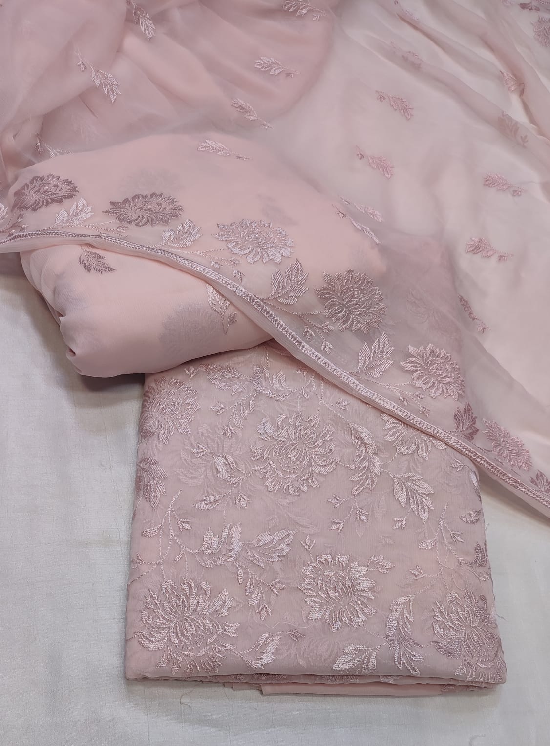 3 pcs Bareeza Chiffon Dress