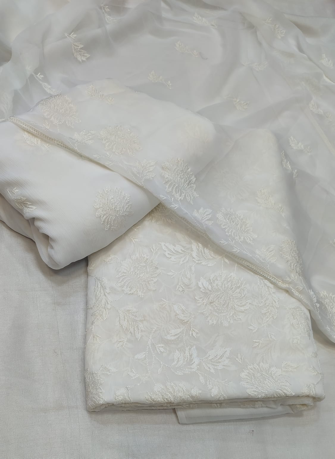 3 pcs Bareeza Chiffon Dress