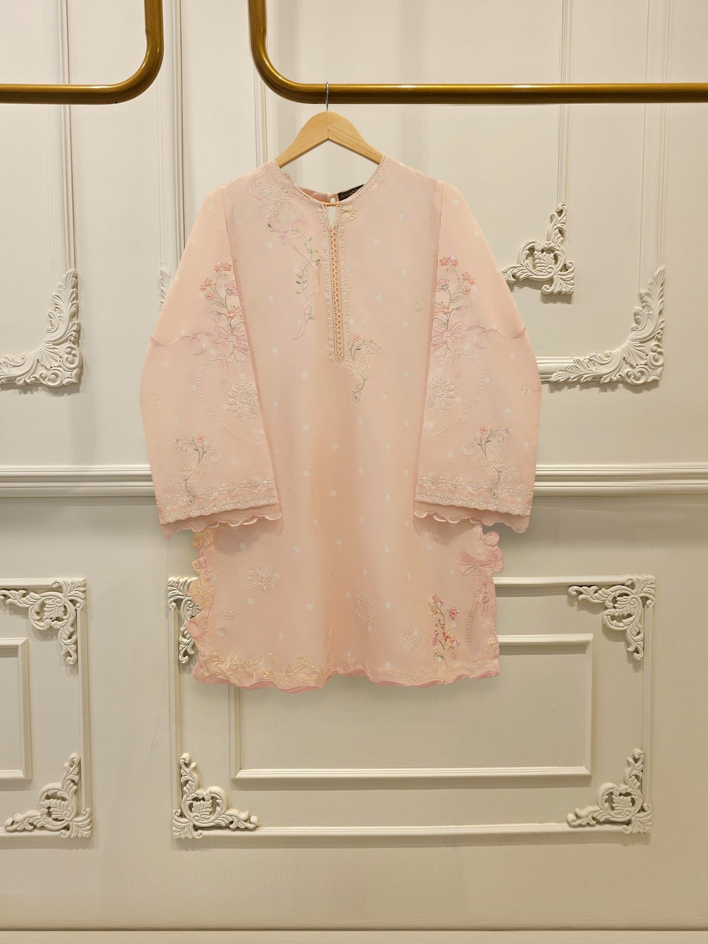 2 Piece - Embroidered Cambric Suit