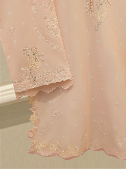 2 Piece - Embroidered Cambric Suit