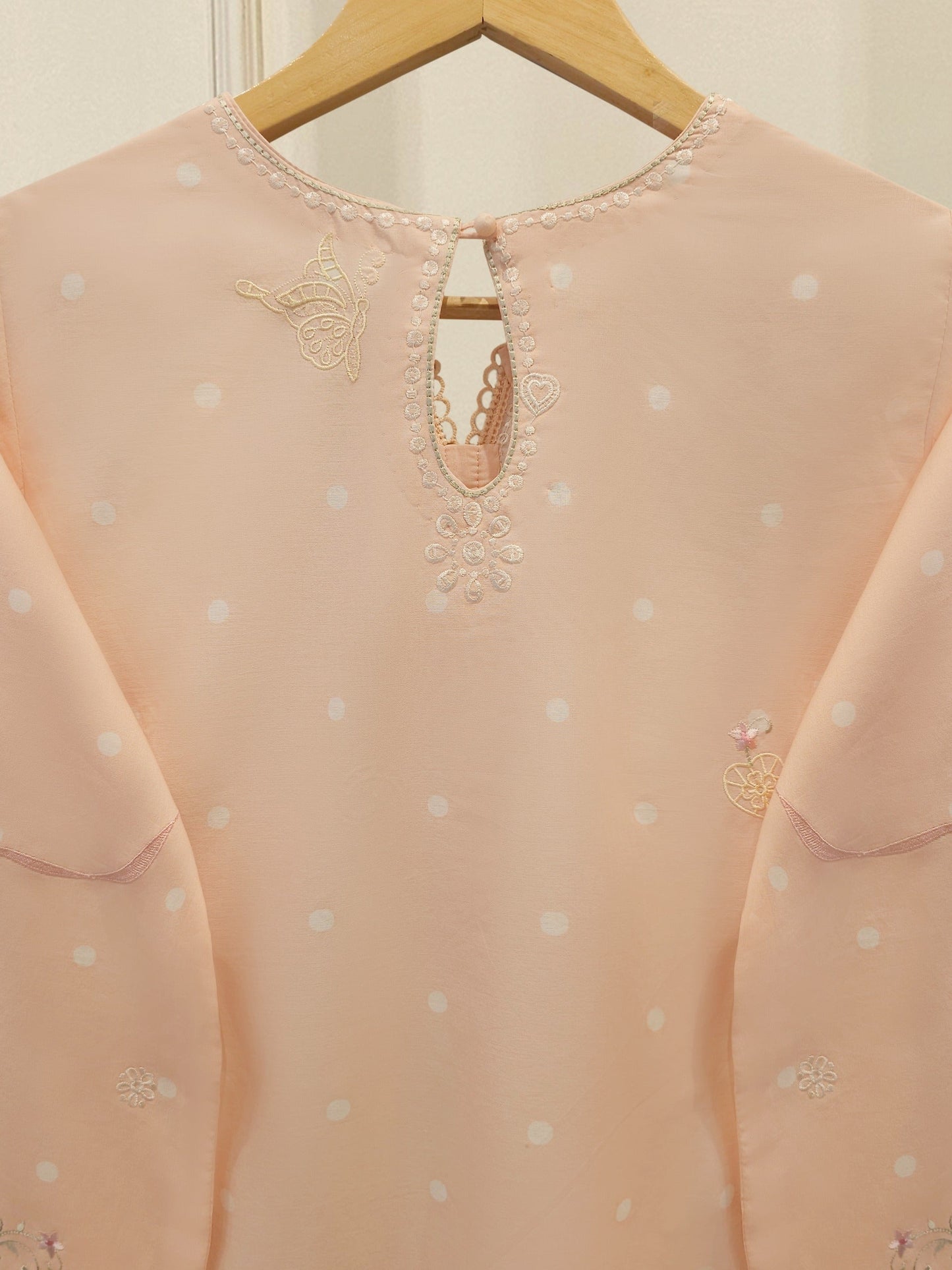 2 Piece - Embroidered Cambric Suit