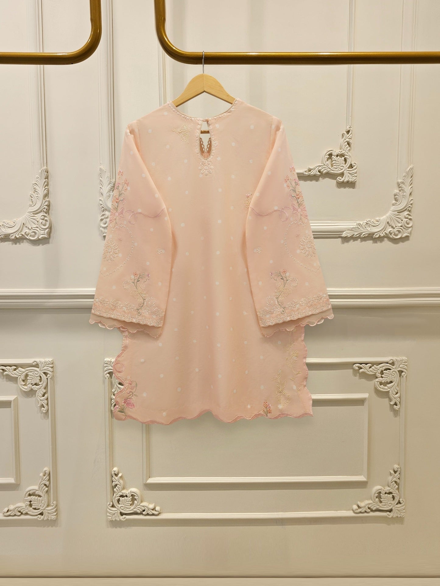 2 Piece - Embroidered Cambric Suit