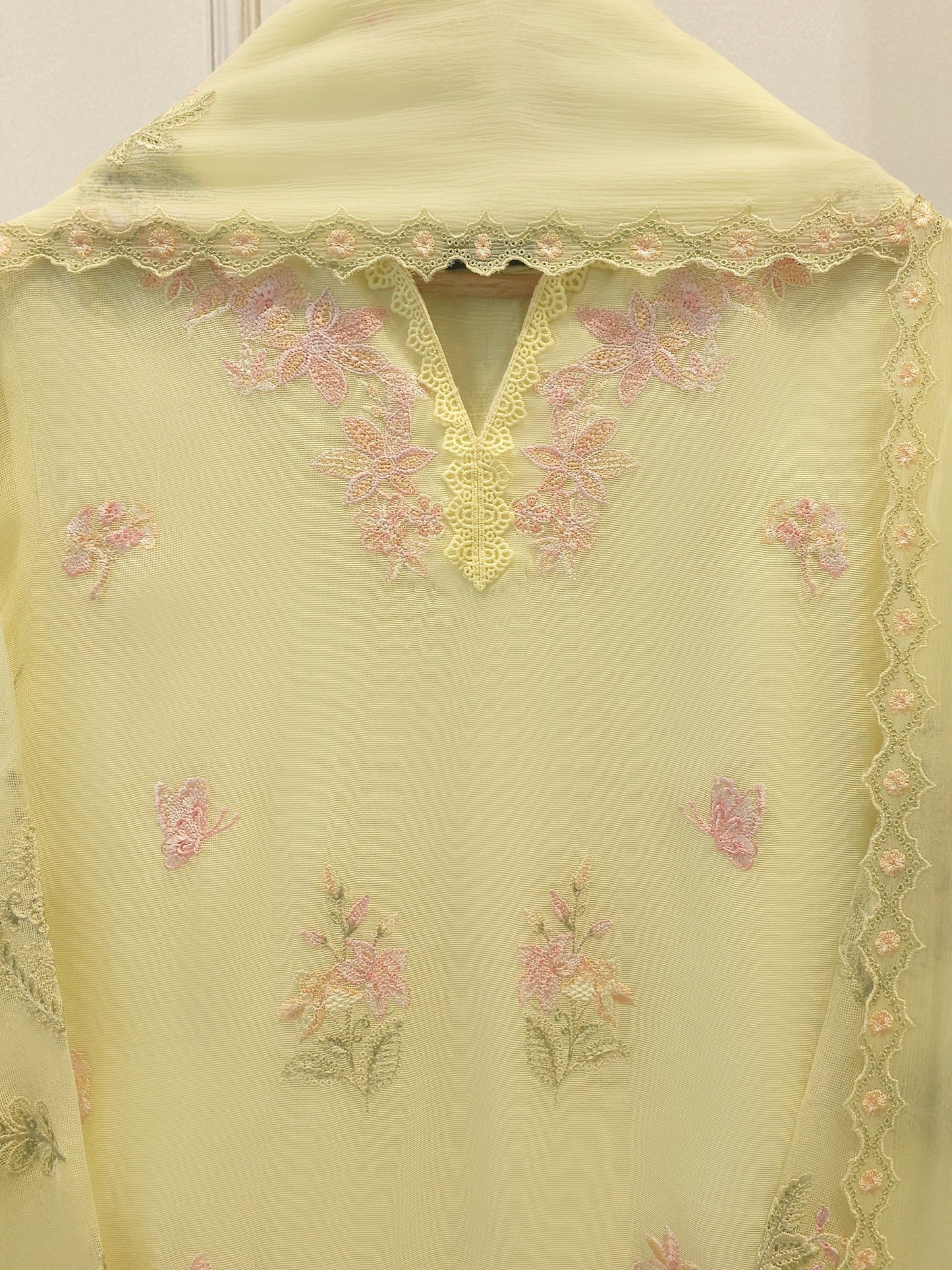 AGHA NOOR 3 Piece - Pure Embroidered Cotton Net Suit