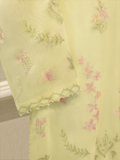 AGHA NOOR 3 Piece - Pure Embroidered Cotton Net Suit
