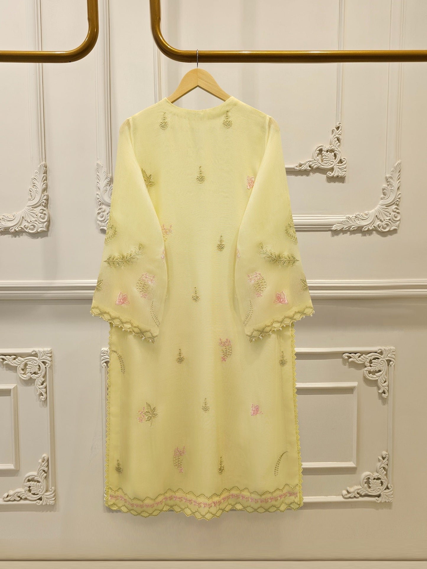 AGHA NOOR 3 Piece - Pure Embroidered Cotton Net Suit