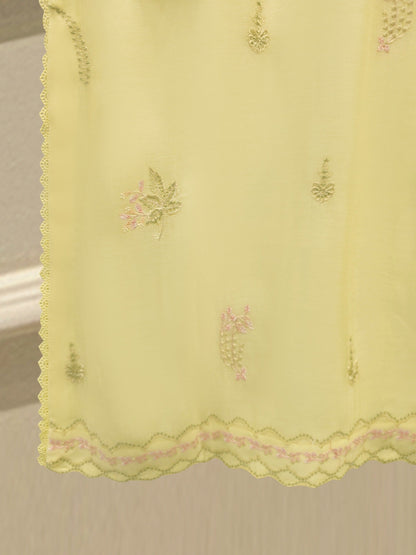 AGHA NOOR 3 Piece - Pure Embroidered Cotton Net Suit
