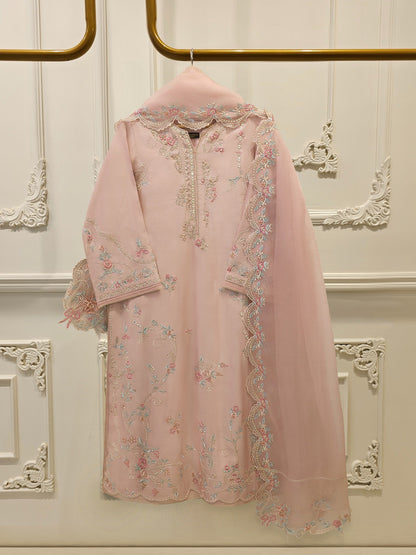 AGHA NOOR3 Piece - Pure Khaddi Silk Embroidered Suit