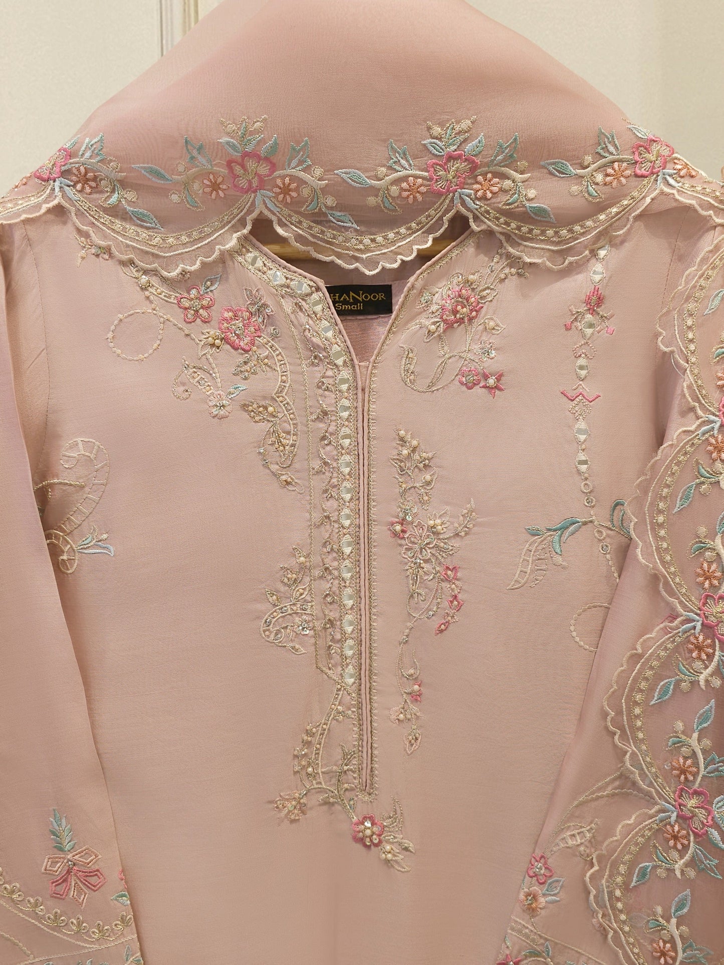 AGHA NOOR3 Piece - Pure Khaddi Silk Embroidered Suit