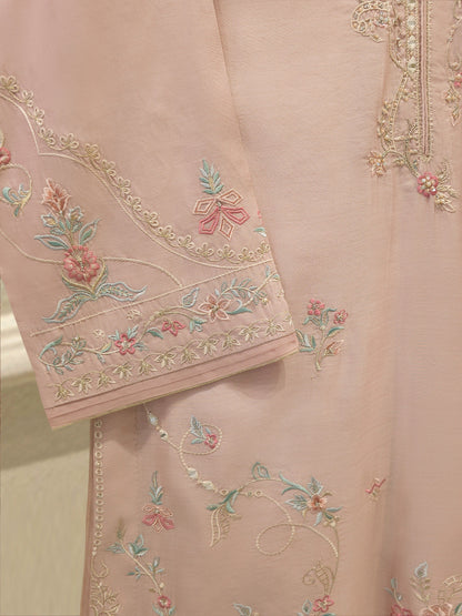 AGHA NOOR3 Piece - Pure Khaddi Silk Embroidered Suit