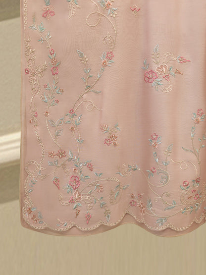 AGHA NOOR3 Piece - Pure Khaddi Silk Embroidered Suit