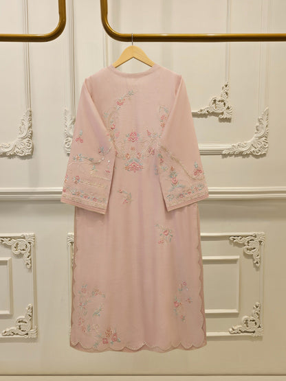 AGHA NOOR3 Piece - Pure Khaddi Silk Embroidered Suit