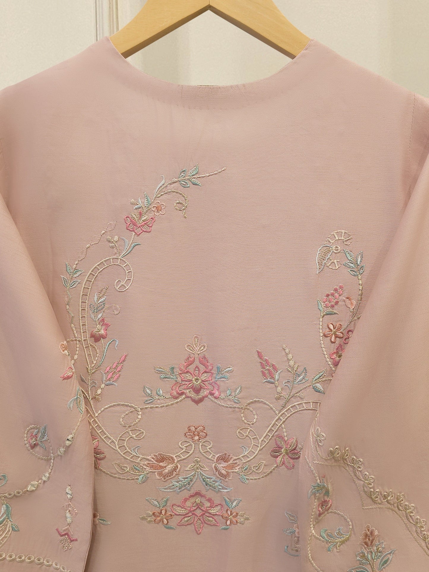 AGHA NOOR3 Piece - Pure Khaddi Silk Embroidered Suit