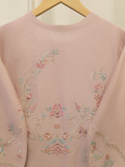 AGHA NOOR3 Piece - Pure Khaddi Silk Embroidered Suit