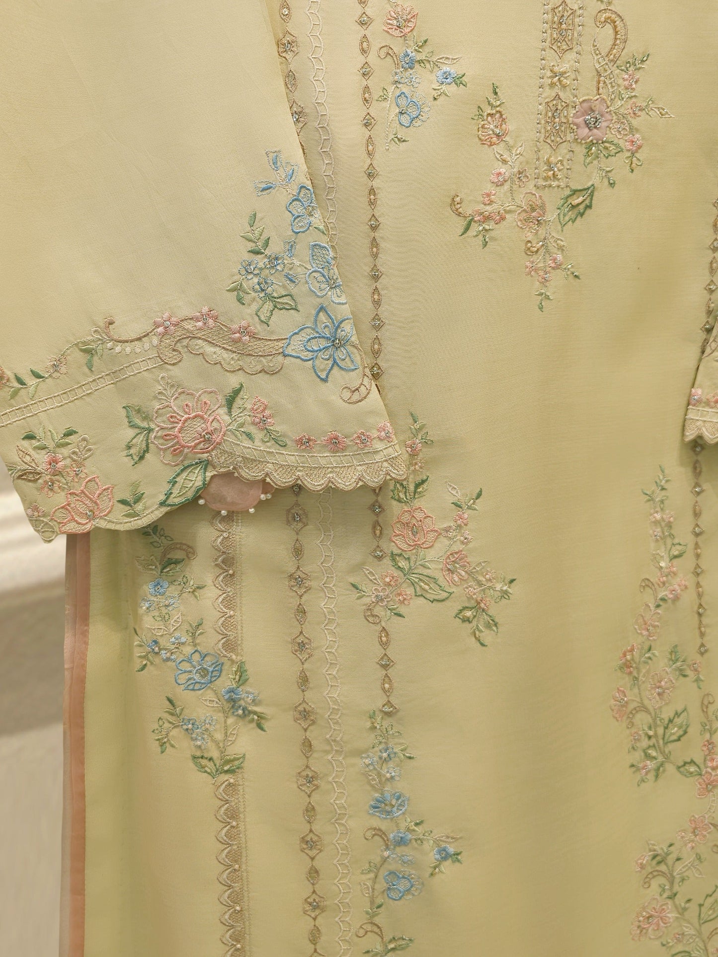 AGHA NOOR 3 Piece - Pure Khaddi Silk Embroidered Suit