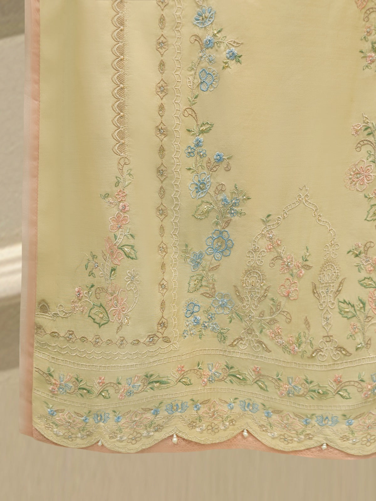 AGHA NOOR 3 Piece - Pure Khaddi Silk Embroidered Suit