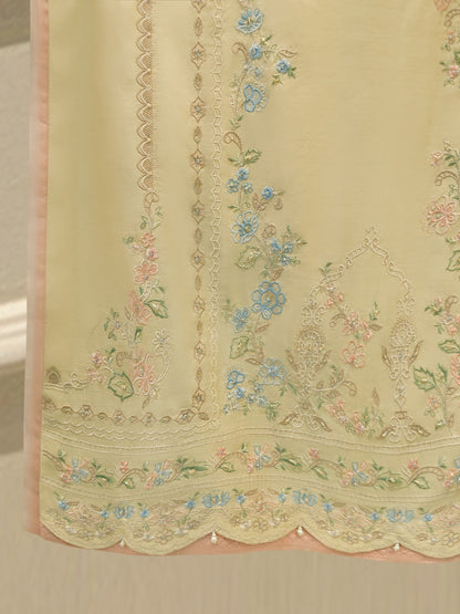 AGHA NOOR 3 Piece - Pure Khaddi Silk Embroidered Suit