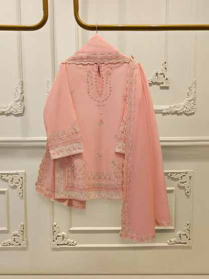 AGHA NOOR 3 Piece - Embroidered Cambric Suit