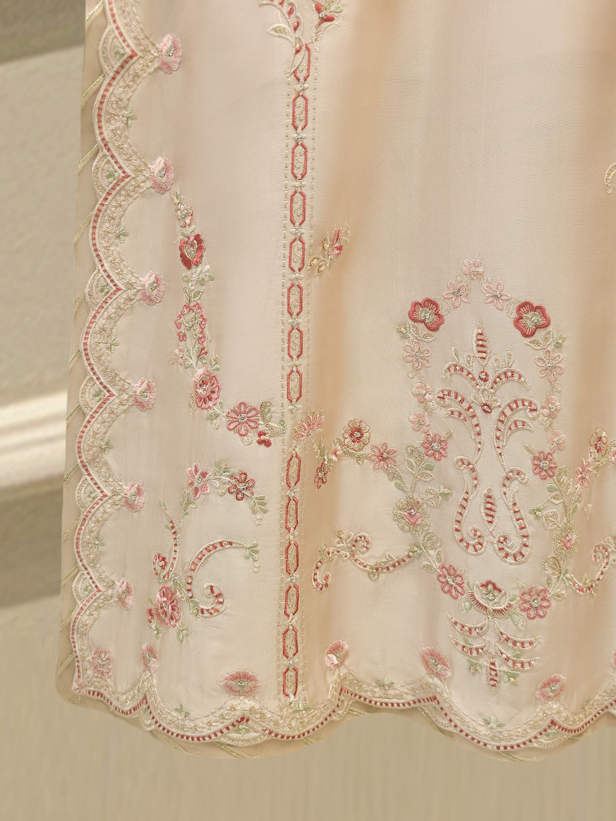 AGHA NOOR 3 Piece- Pure Sheesha Silk Embroidered Suit